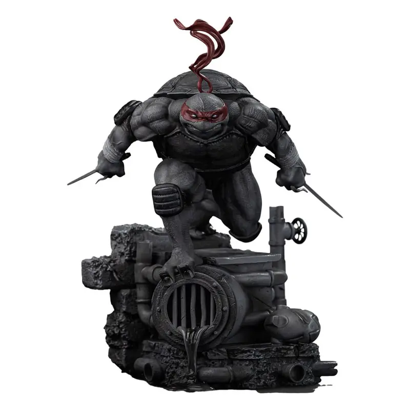 🧪 LAB | SU ORDINAZIONE Teenage Mutant Ninja Turtles Art Scale Statue 1/10 Raphael Black and White Variant 26 cm heo exclusive