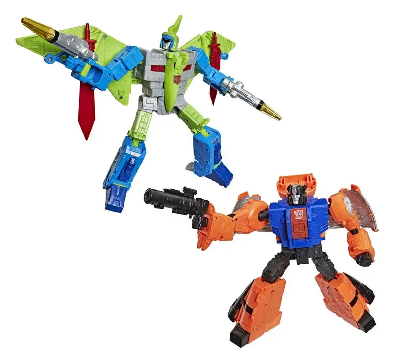 🧪 LAB | SU ORDINAZIONE Transformers Age of the Primes Leader Class Action Figure 2-Pack G2 G2 Dinobot Swoop & G2 Dinobot Sludge 19 cm