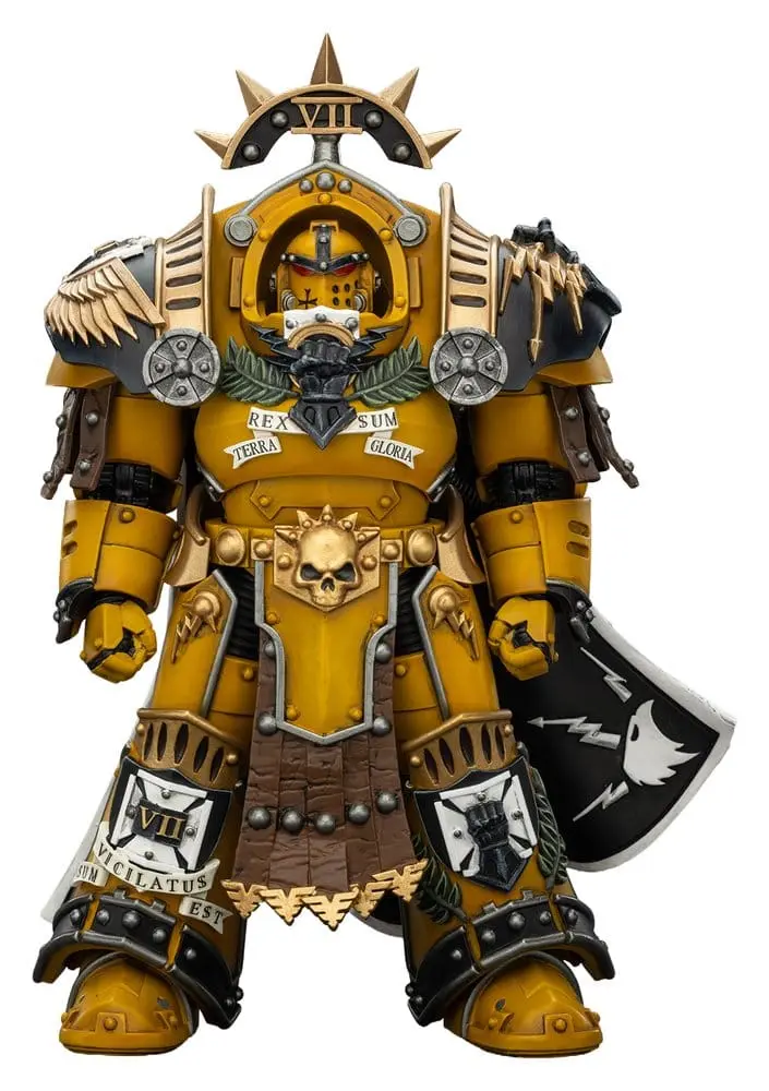 🧪 LAB | SU ORDINAZIONE Warhammer Imperial Fists Action Figure Legion Praetor in Tartaros Terminator Armourwith Power Sword and Vigil Storm Shield 14 cm