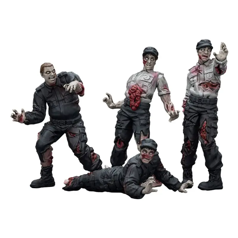 🧪 LAB | SU ORDINAZIONE Zombie Dark Source Action Figures 4-Pack Security Guards 8 cm