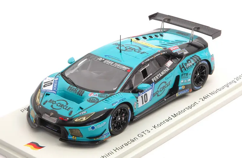 LAMBORGHINI HURACAN GT3 N.10 24 H NURBURGRING 2018 DI MARTINO-BRUCK-KONR Scala 1