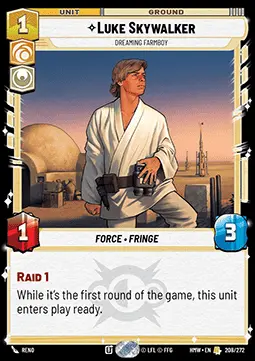 Luke Skywalker, Fattore Sognatore - Mondi di Origine (Rare) [HMW-208]