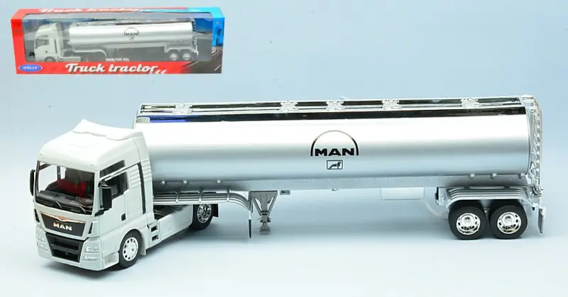 MAN TGX XXL TRACTOR CREAM W/SILVER OIL TANKER 1