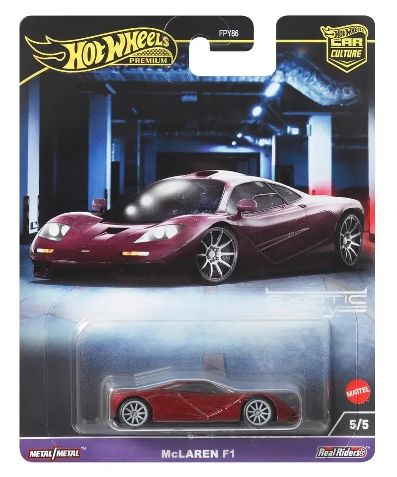 McLaren F1 Burgundy - Series Car Culture - Hot Wheels Premium - Scala 1/64