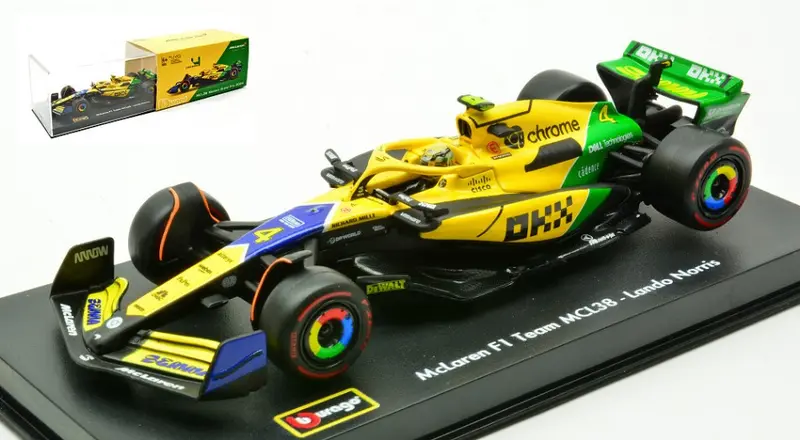 MCLAREN MCL 38 N.4 4th MONACO GP 2024 L.NORRIS-SENNA 30th SIGNATURE 1