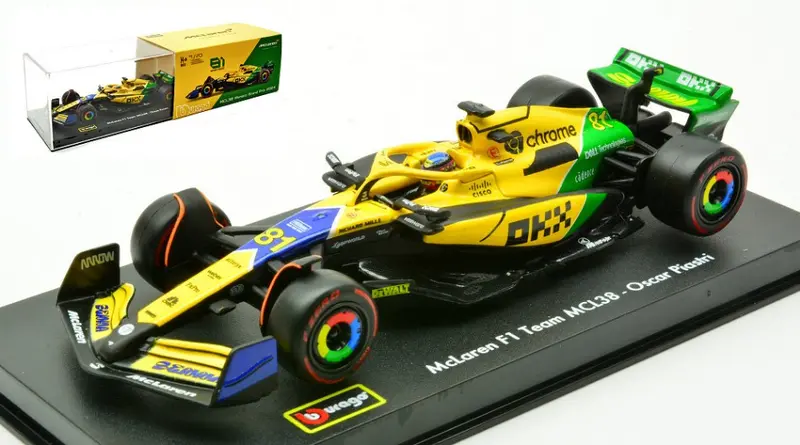 MCLAREN MCL 38 N.81 2nd MONACO GP 2024 O.PIASTRI-SENNA 30th SIGNAT.1