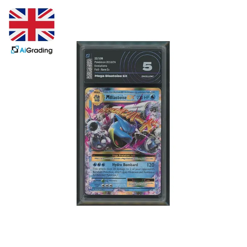Mega Blastoise EX 22/108 | Inglese | AIGRADING 5 | Holo Ultra Rare | Pokémon XY Evoluzioni