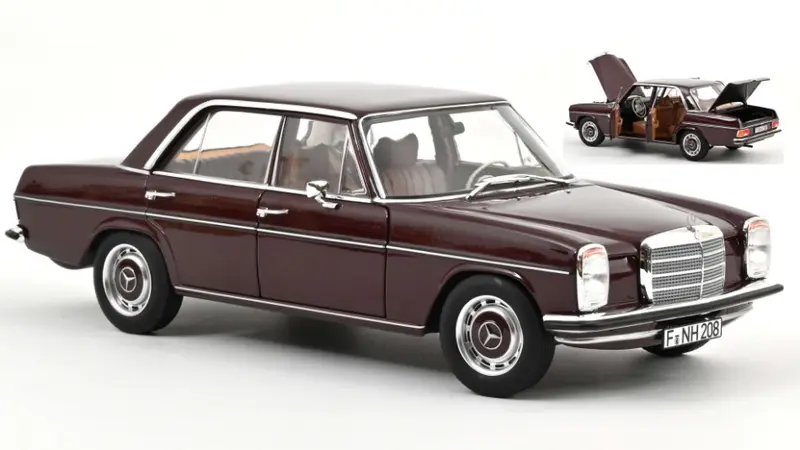 MERCEDES 200 1968 DARK RED BROWN 1