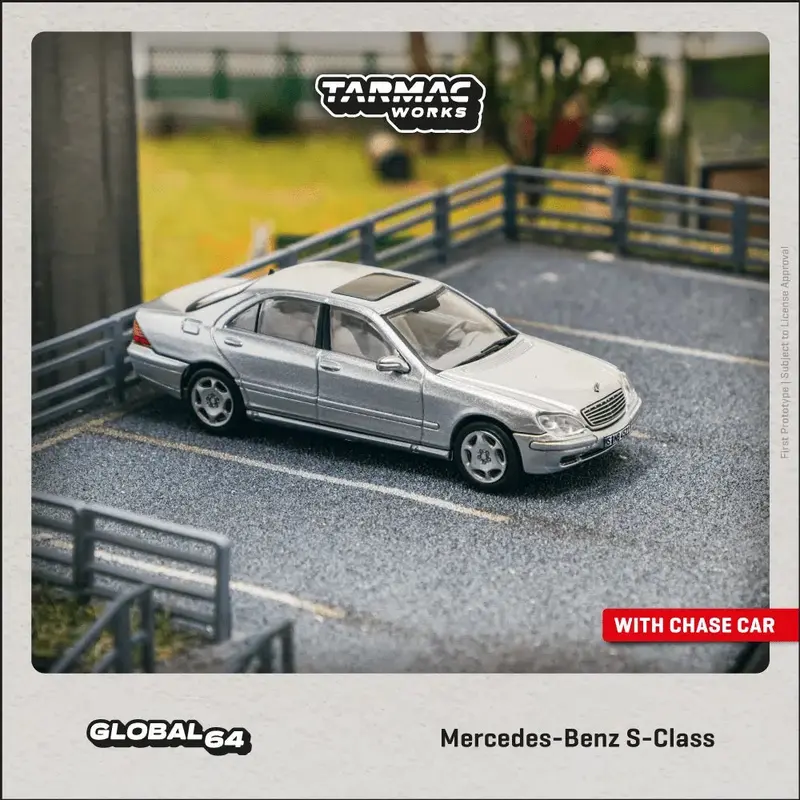 Mercedes-Benz S-Class Brilliant Silver Metallic - Tarmac Works - Scala 1/64 T64G-072-SL