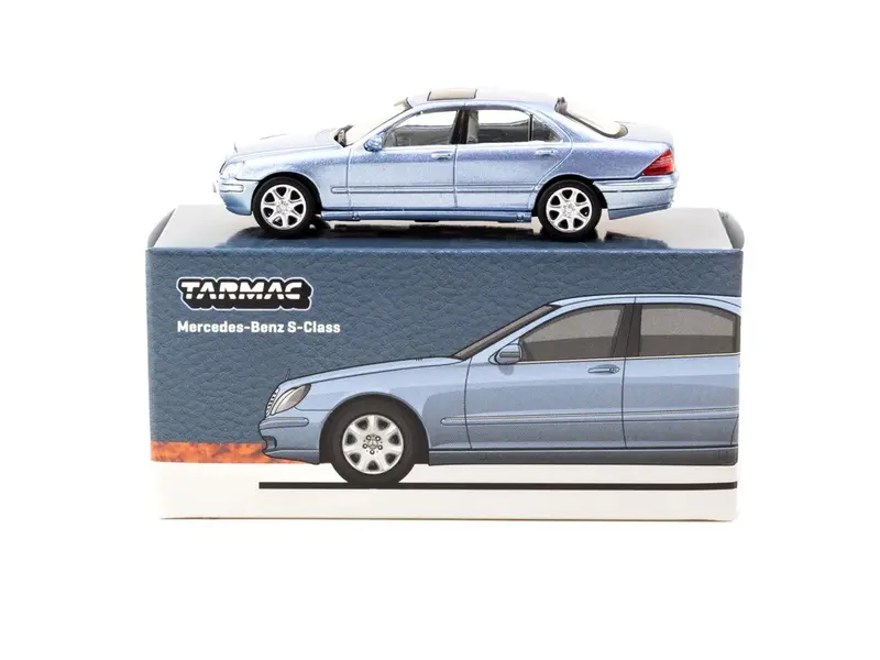 Mercedes Benz S-Class Horizon Blue Metallic - Tarmac Works - Scala 1/64 T64G-072-BL