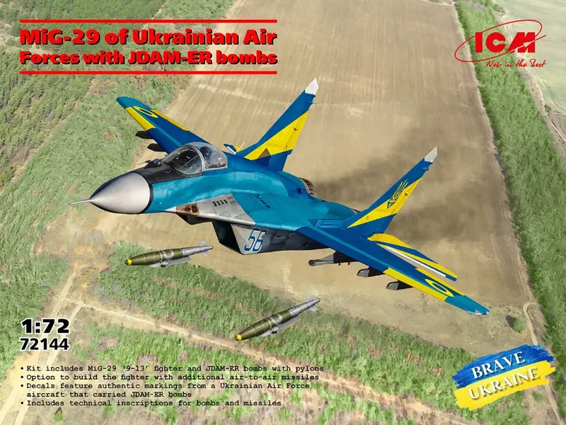 MIG-29 OF UKRAINIAN AIR FORCES WITH JDAM-ER BOMBS KIT 1