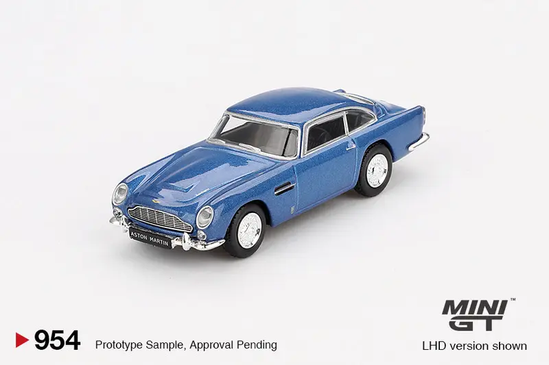 Mini GT - Aston Martin DB5 Sierra Blue (LHD) - Scala 1/64 MGT00954-L