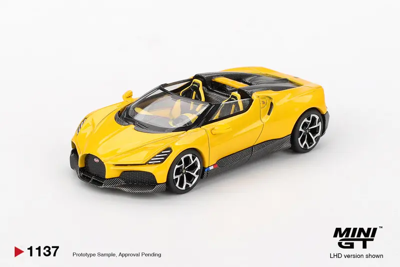 Mini GT - Bugatti W16 Mistral Yellow 2023 - Scala 1-64 MGT01137-L