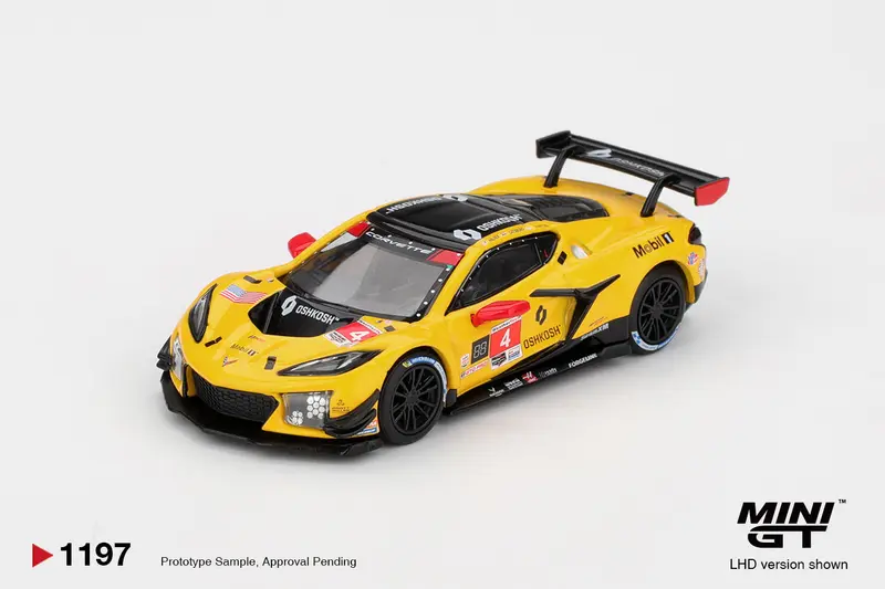 Mini GT - Chevrolet Corvette Z06 GT3.R #4 Corvette Racing by Pratt Miller Motorsports 2025 - Scala 1/64 MGT01197-L
