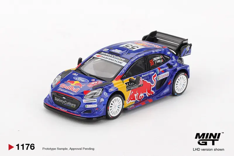 Mini GT - Ford Puma Rally1 #55 M-Sport Ford WRT 2025 Rally Monte-Carlo 2025 - Scala 1-64 MGT01176-L