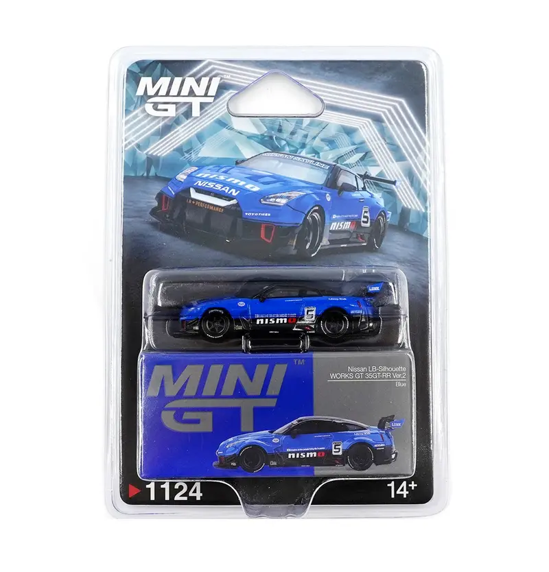 Mini GT - LB-Silhouette WORKS GT Nissan 35GT-RR Ver.2 Blue - Scala 1-64 MGT01124-BL Blister Packaging