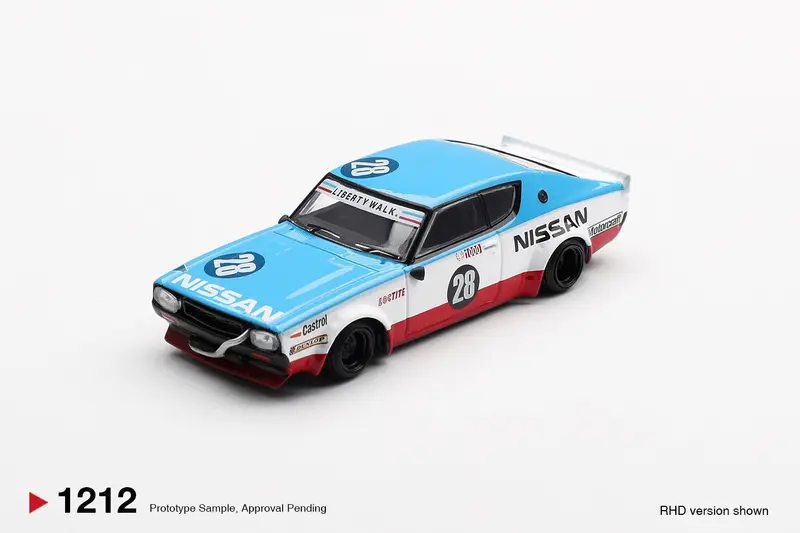 Mini GT - Nissan GT-R (KPGC110) Skyline Kenmeri Liberty Walk Nissan Racing 75 concept 2024 - Scala 1/64 MGT01212-R
