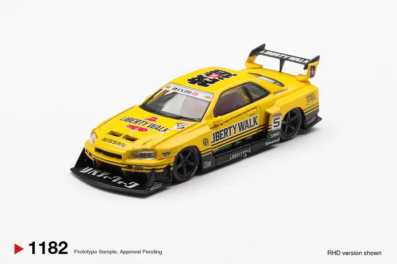 Mini GT - Nissan GTR (R34) Skyline Super Silhouette Sport Yellow 2025 - Scala 1/64 MGT01182-R