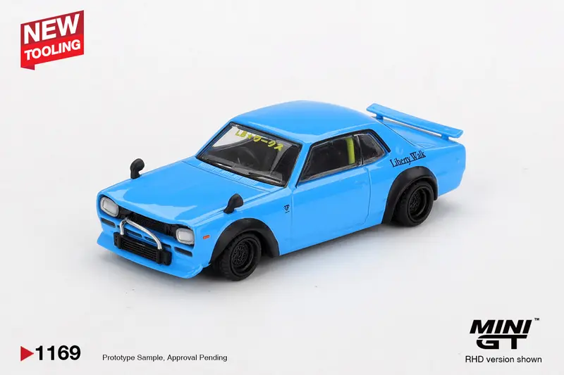 Mini GT - Nissan HAKOSUKA Baby Blue LB★Works 2015 - Scala 1-64 MGT01169-R
