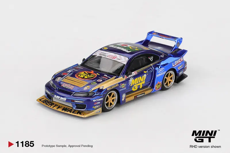 Mini GT - Nissan LB-Super Silhouette S15 SILVIA #555 Team MINI GT Liberty Walk 2025 - Scala 1/64 MGT01185-R