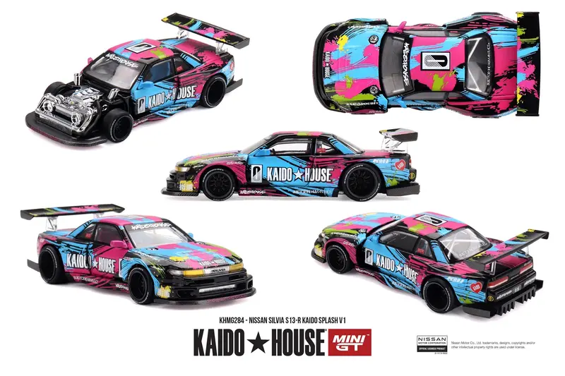 Mini GT - Nissan Silvia S13-R Kaido Splash V1 1991 - Kaido House - Scala 1/64 KHMG284