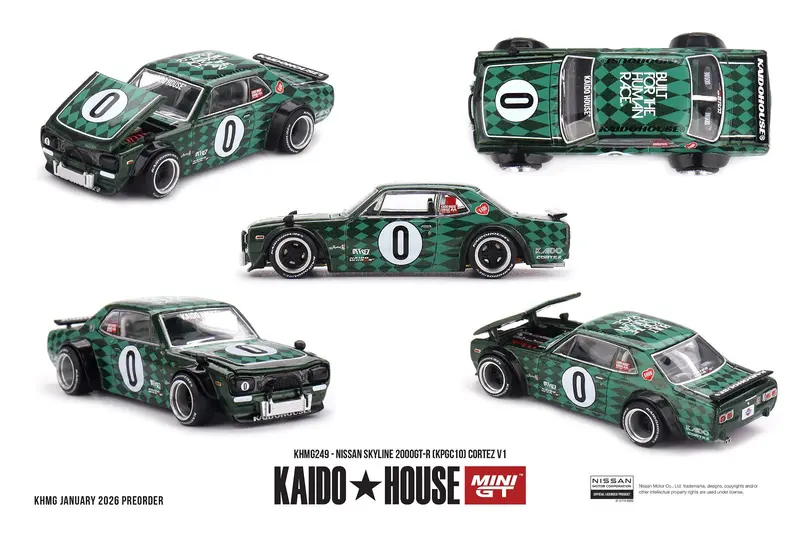 Mini GT - Nissan Skyline GT-R (KPGC10) Cortez V1 1969 - Kaido House - Scala 1/64 KHMG249