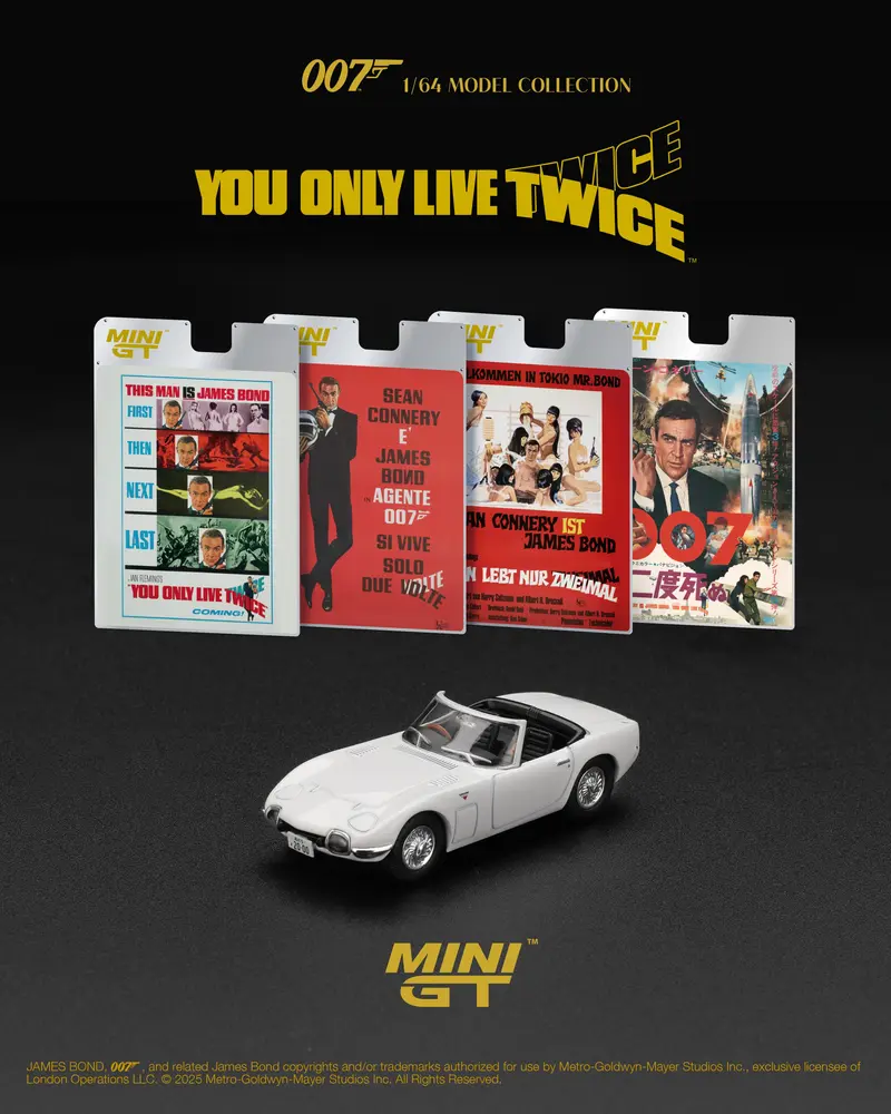 Mini GT - Toyota 2000GT You Only Live Twice 007 James Bond 1967 - Scala 1/64 MGT00915-007G German Packaging