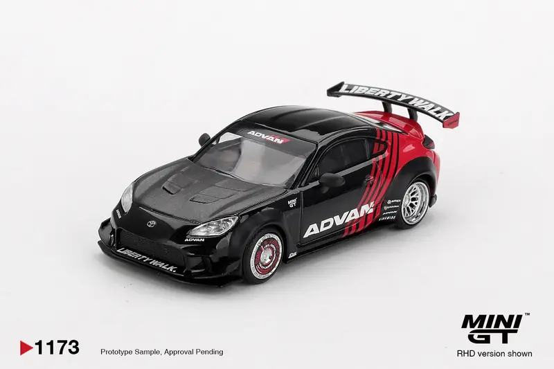 Mini GT - Toyota GR86 LB★Nation Advan Black 2025 - Scala 1-64 MGT01173-L