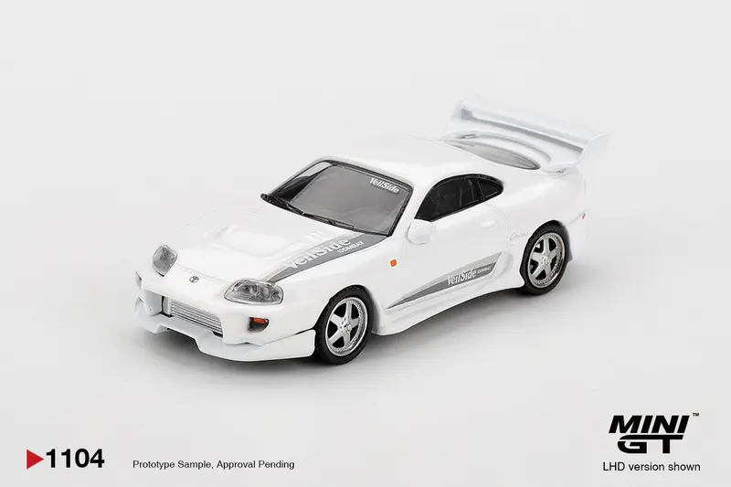 Mini GT - Toyota Supra MK4 (A80) VeilSide Combat V-I White Pearl Metallic 2014 - Scala 1-64 MGT01104-L