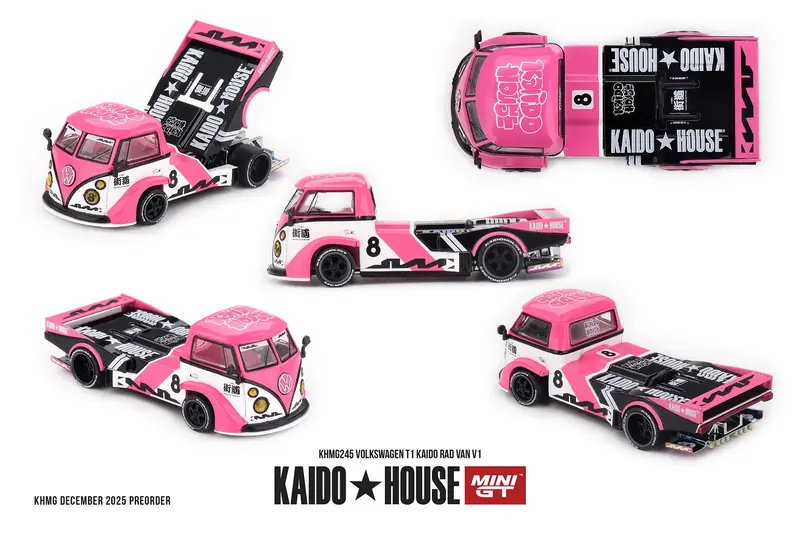 Mini GT - Volkswagen T1 KAIDO RAD VAN V1 1972 - Kaido House - Scala 1/64 KHMG245