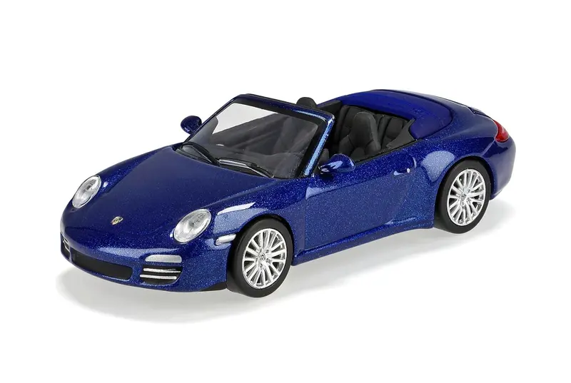 Minichamps - Porsche 911 Carrera 4S Cabriolet 2008 Blue Metallic - Scala 1/64 640066470