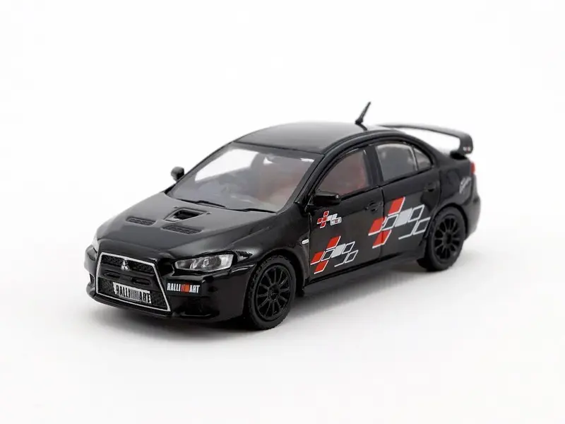 Mitsubishi Lancer Evolution X Ralliart Black - Tarmac Works - Scala 1/64 T64-004-REB