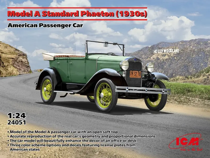 MODEL A STANDARD PHAETON 1930s AMERICAN PASSENGER CAR KIT 1