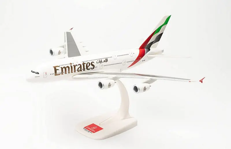 MODELLINO IN SCALA COMPATIBILE CON AIRBUS A380 EMIRATES NEW COLORS 1