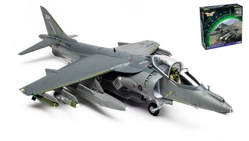 MODELLINO IN SCALA COMPATIBILE CON BAe HARRIER GR7A ZD437 49A MICHELLE RAF No1 SQUADR.1