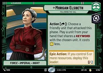 Morgan Elsbeth, Risponde Alla Chiamata - Leggende della Forza (Rare) [LOF-005]