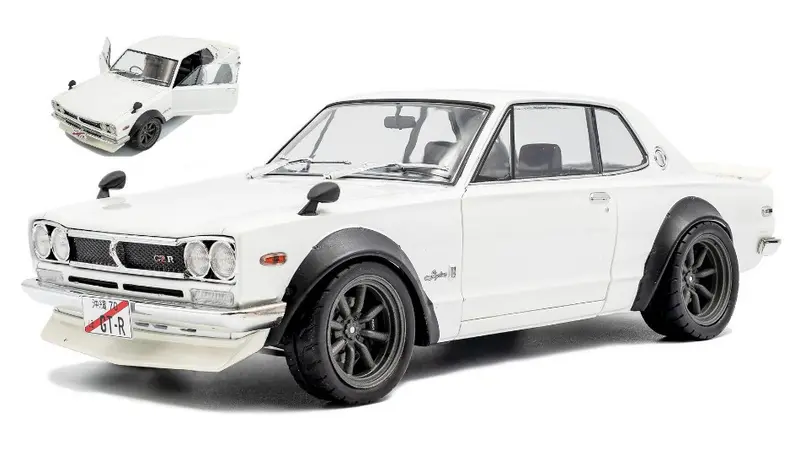 NISSAN SKYLINE (C10) HAKOSUKA SOLIDO WORKS 1970 PEARL WHITE 1