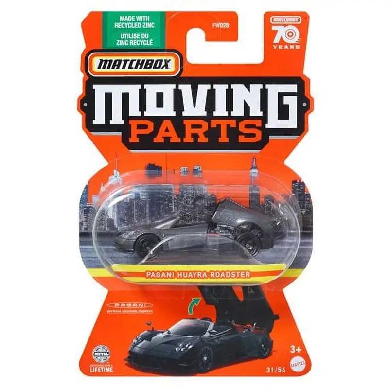 Pagani Huayra Roadster Antracite - Matchbox Moving Parts - Scala 1/64 Circa