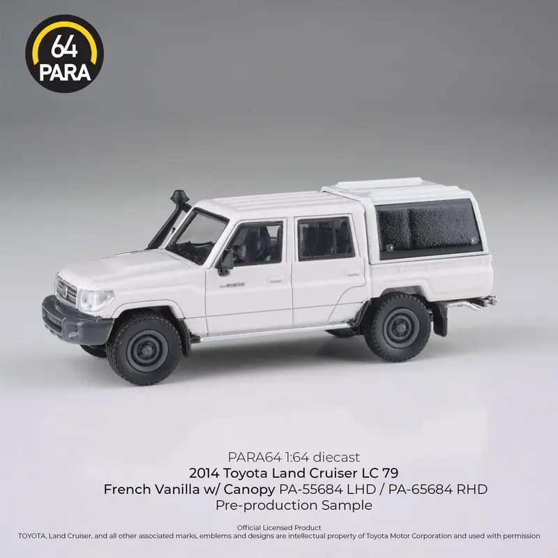 Para64 - 2012 Toyota Land Cruiser LC 79 French Vanilla with Canopy LHD - Scala 1/64