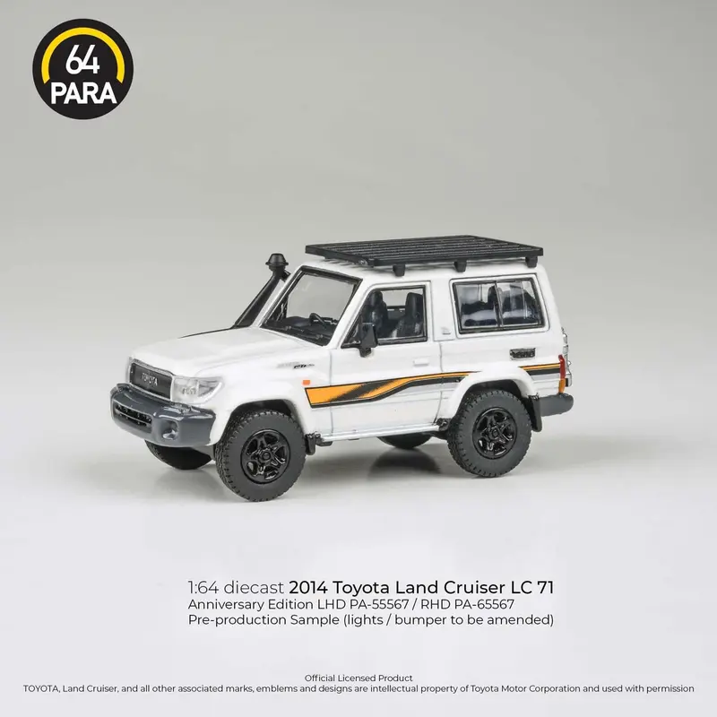 Para64 - 2023 Toyota Land Cruiser LC71 White Anniversary LHD - Scala 1/64