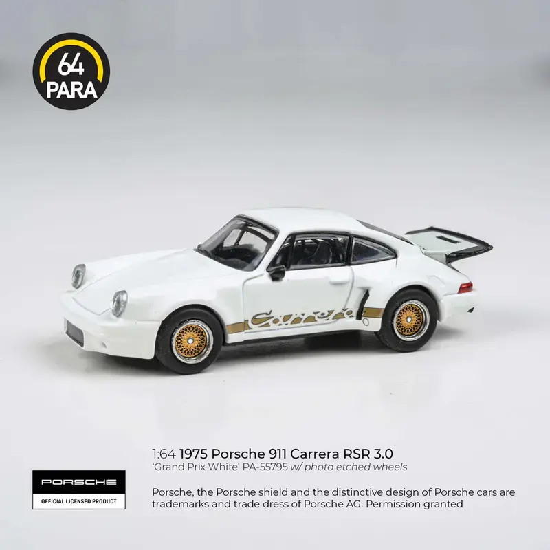 Para64 - Porsche 911 Carrera RSR 3.0 Grand Prix White LHD - Scala 1/64
