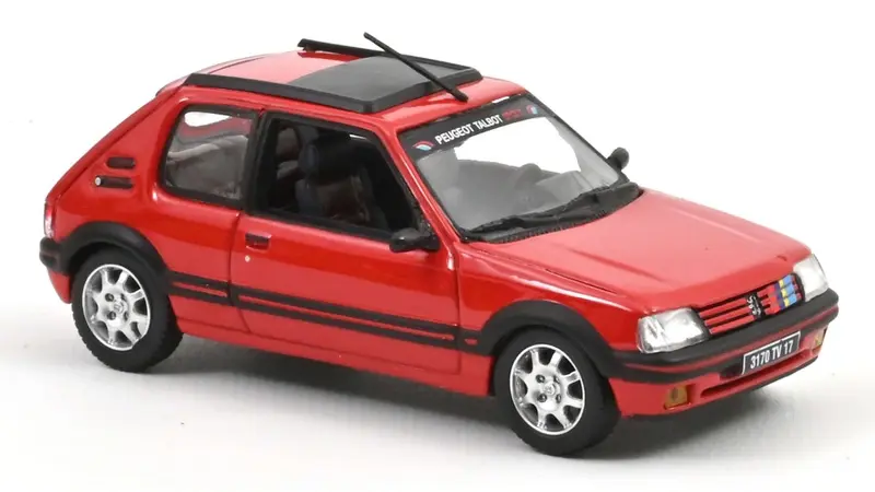 PEUGEOT 205 GTI 1.9 1991 VALLELUNGA RED WITH PTS DECO 1