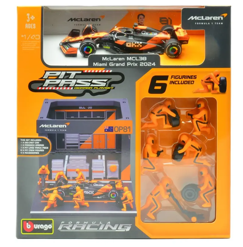 PIT STOP SET MC LAREN MCL38 N.81 OSCAR PIASTRI 2024 1