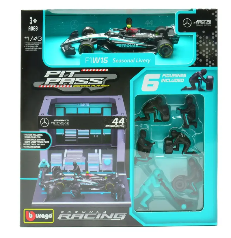 PIT STOP SET MERCEDES F1 W14 N.44 LEWIS HAMILTON 2023 1
