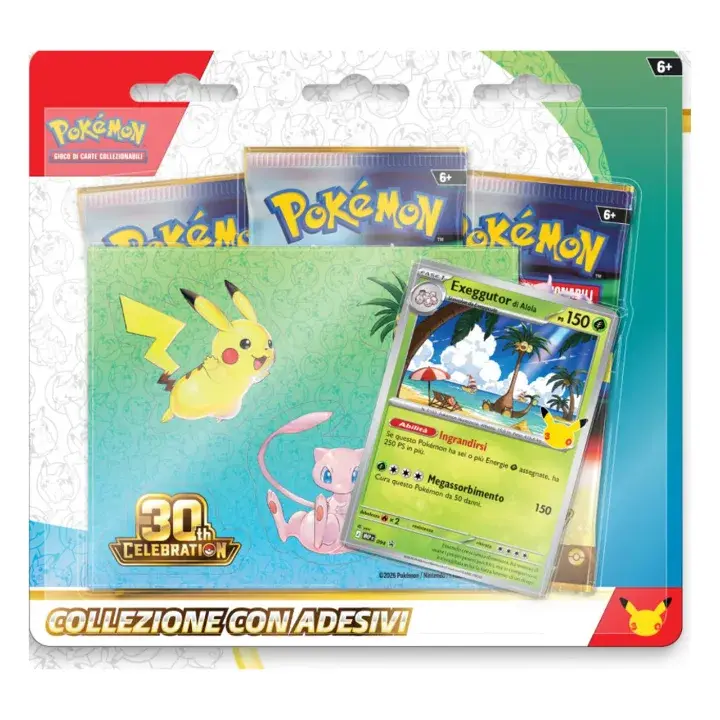 Pokémon GCC - 30° Anniversario - Collezione con adesivi