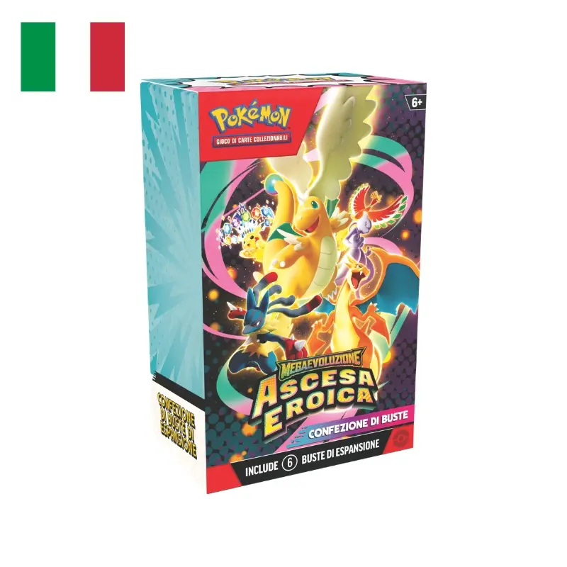 Pokemon Megaevoluzione Ascesa Eroica - Box 6 Bustine 10 carte (ITA)