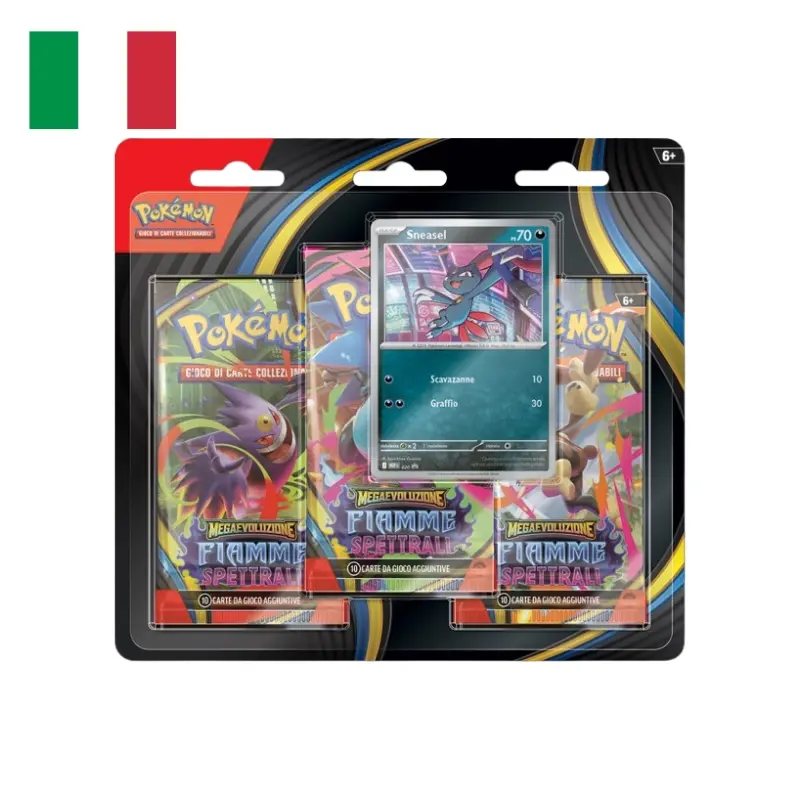 Pokemon Megaevoluzione Fiamme Spettrali - Blister 3 buste + 1 carta promo (ITA)