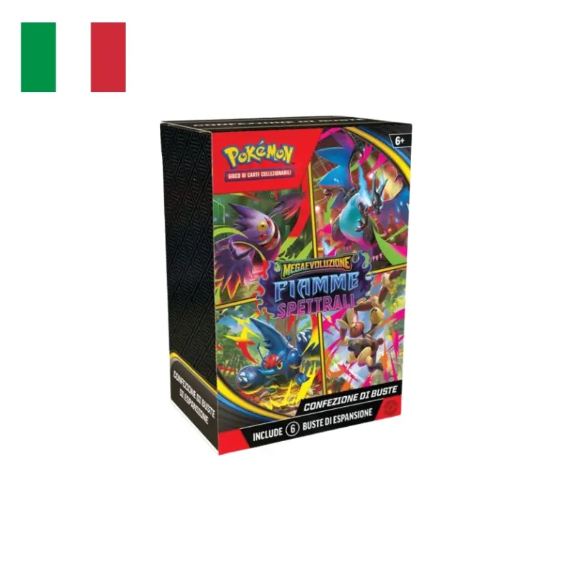 Pokemon Megaevoluzione Fiamme Spettrali - Box 6 Bustine 10 carte (ITA)