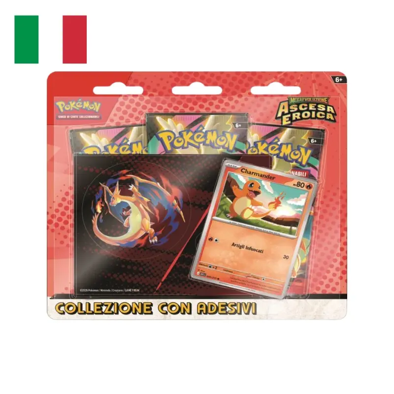 Pokemon Megaevoluzioni Ascesa Eroica - Collezione con adesivo (ITA)