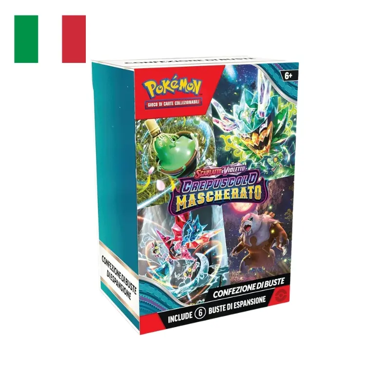 Pokemon Scarlatto e Violetto Crepuscolo Mascherato - Box 6 Bustine 10 carte (ITA)